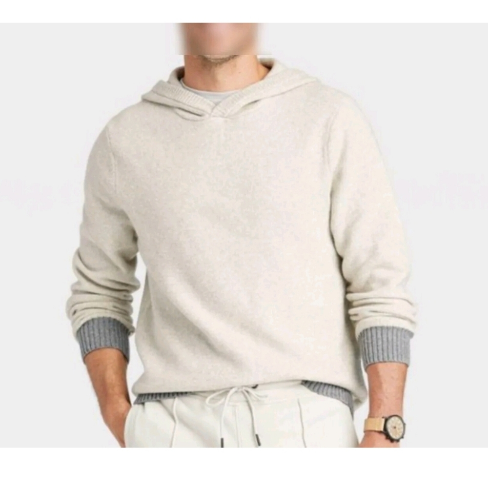 Men's Standard Fit Hooded Pullover Sweater Large